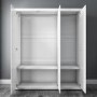 ONLY OPENED - Lexi White High Gloss Triple Wardrobe With 3 Mirrored Doors