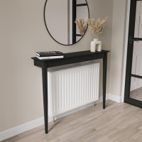 Small & Narrow Black Radiator Cover - 115cm - Ava