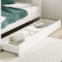 White Bunk Bed with Storage Shelves and Drawer - Aire