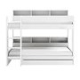 White Bunk Bed with Storage Shelves and Drawer - Aire