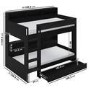 Black Bunk Bed with Storage Shelves and Drawer - Aire