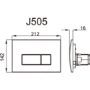 Albi Wall Hung Toilet 820mm Pneumatic Frame & Cistern & Chrome Flush Plate