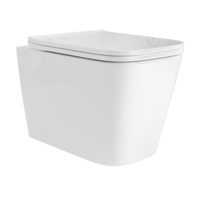 Wall Hung Rimless Toilet with Soft Close Seat - Albi