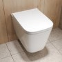 Albi Wall Hung Toilet 820mm Pneumatic Frame & Cistern & White Glass Flush Plate