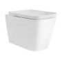 Albi Wall Hung Toilet 820mm Pneumatic Frame & Cistern & White Glass Flush Plate