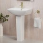 Brass Freestanding Right Hand Shower Bath Suite with Toilet and Basin - Amaro