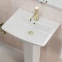 Brass Freestanding Right Hand Shower Bath Suite with Toilet and Basin - Amaro