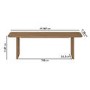 Large Oak Dining Bench - Seats 3 - Mia