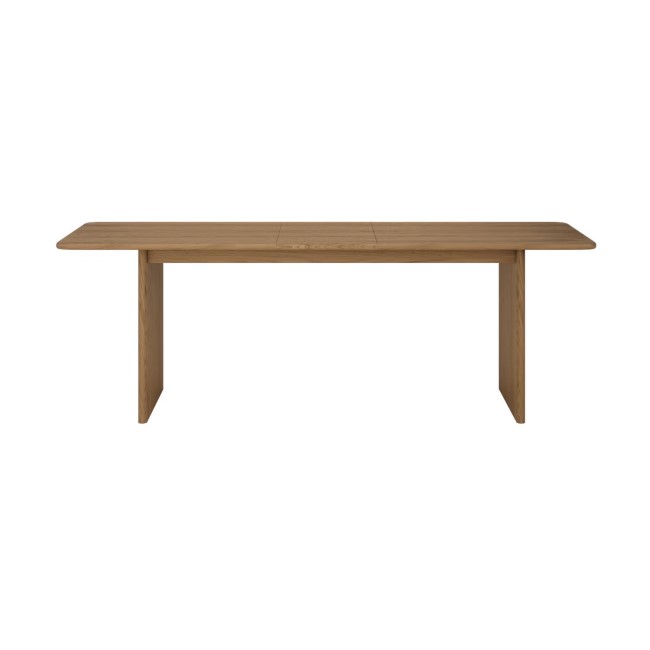 Large Rustic Oak Extendable Dining Table - 180-220cm - Seats 6 - 8 - Mia