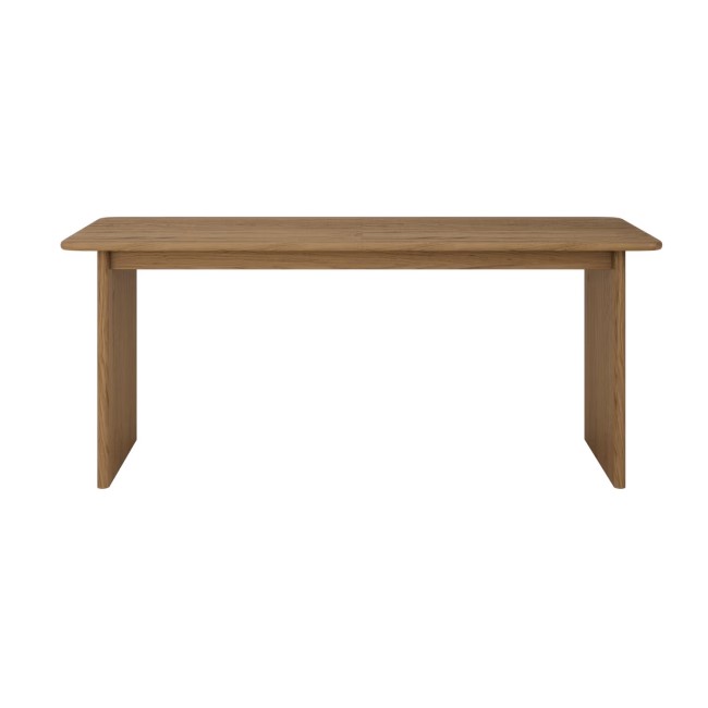 Large Rustic Oak Extendable Dining Table - 180-220cm - Seats 6 - 8 - Mia