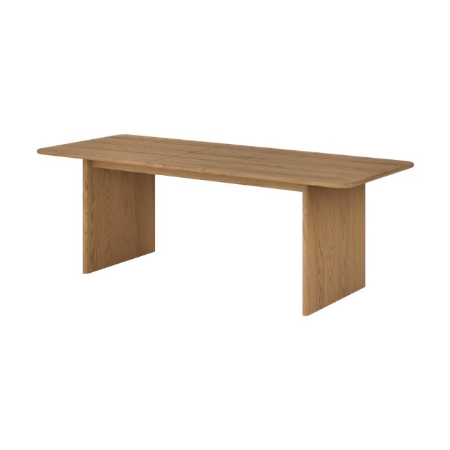 Large Rustic Oak Extendable Dining Table - 180-220cm - Seats 6 - 8 - Mia