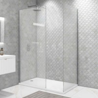 1400x900mm Frameless Walk In Shower Enclosure and Shower Tray - Corvus