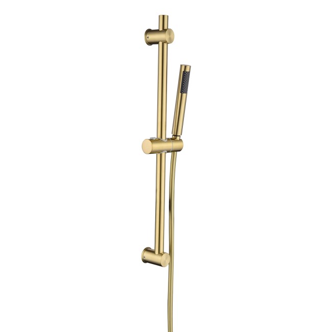 Brushed Brass  Single  Outlet Thermostatic Mixer Shower Set with Hand Shower - Arissa