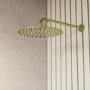 Brushed Brass Single Outlet Wall Mounted Thermostatic Mixer Shower - Arissa