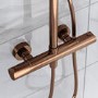 Brushed Bronze Shower & Basin Mixer Tap Set - Arissa