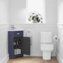 580mm Blue Corner Vanity Unit - Baxenden 