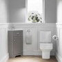 580mm Grey Corner Vanity Unit - Baxenden 