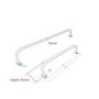 White Square Wall Hung Double Basin with Brass Rack 800mm - Bowen