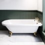 Freestanding Single Ended Bath with Brushed Brass Feet 1670 x 740mm - Park Royal