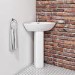 Corner Cloakroom Full Pedestal Basin 450mm - Palma