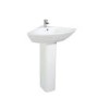 Corner Cloakroom Full Pedestal Basin 450mm - Palma