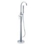 Chrome Mixer Shower with Freestanding Bath and Basin Tap Set - Arissa