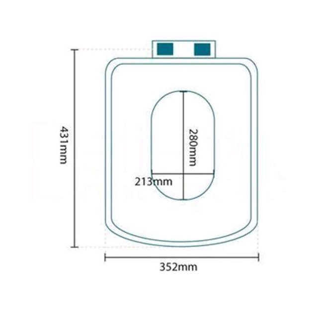 Close Coupled Toilet with Soft Close Seat - Tabor