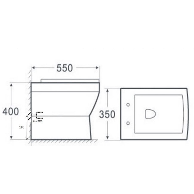 Back to Wall Toilet with Soft Close Seat - Tabor