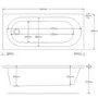 1600mm Straight Bath Suite with Toilet Basin & Panels - Addison