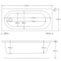 1600mm Shower Bath Suite with Toilet Basin & Panels - Alton