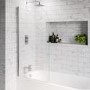 Single Ended 1700mm Shower Bath with Toilet Basin Panels and Bath Screen - Alton