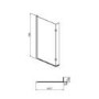 L Shape Shower Bath Left Hand with Front Panel & Chrome Bath Screen 1500 x 850mm - Lomax