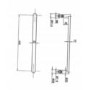 L Shape Shower Bath Left Hand with Front Panel & Chrome Bath Screen with Towel Rail 1700 x 850mm - Lomax