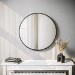 Round Black Wall Mirror - 60cm - Alcor