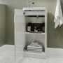 400mm White Cloakroom Freestanding Vanity Unit with Basin and Chrome Handle - Ashford