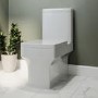 Close Coupled Toilet and White Gloss Basin Vanity Unit Cloakroom Suite - Ashford