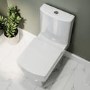 Close Coupled Toilet and White Gloss Basin Vanity Unit Cloakroom Suite - Ashford