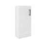 Close Coupled Toilet and White Gloss Basin Vanity Unit Cloakroom Suite - Ashford