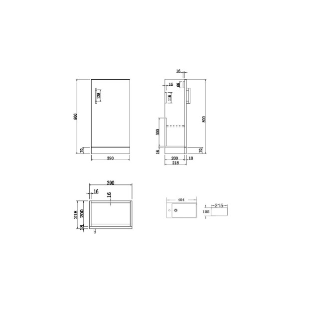 Close Coupled Toilet and White Gloss Basin Vanity Unit Cloakroom Suite - Ashford