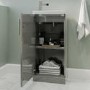 400mm Grey Cloakroom Freestanding Vanity Unit with Basin and Chrome Handle - Ashford