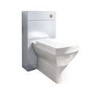 500mm White Back to Wall Toilet Unit and brass fittings - Ashford