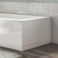 700mm Wooden White Gloss Bath End Panel - Ashford