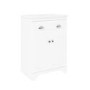 600mm White Freestanding Vanity Unit with Basin - Baxenden