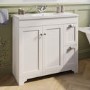 900mm White Freestanding Vanity Unit with Basin - Baxenden