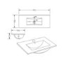 900mm White Freestanding Vanity Unit with Basin - Baxenden