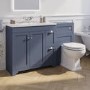 1400mm Blue Toilet and Sink Unit with Traditional Toilet - Baxenden