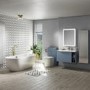 900mm Blue Wall Hung Vanity Unit with Basin - Sion