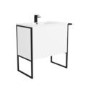 1000mm White Freestanding Vanity Unit with Basin - Nero