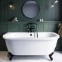 Freestanding Double Ended Back to Wall Bath with Black Feet - 1700 x 745mm - Park Royal