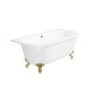 Freestanding Double Ended Back to Wall Bath with Brushed Brass Feet 1700 x 745mm - Park Royal